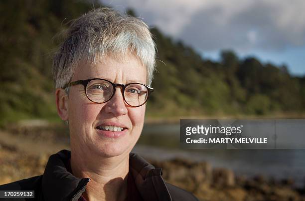 NZealand-conservation-nature-dolphins-animals,FOCUS by Neil SANDS This photo taken on May 24, 2013 shows Liz Slooten, an associate professor for the...