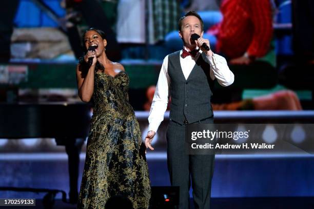 Audra McDonald and Neil Patrick Harris perform onstage at The 67th Annual Tony Awards at Radio City Music Hall on June 9, 2013 in New York City.