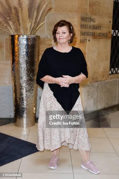 Swedish actress Inger Nilsson attends the 28th Leipzig Opera Ball at Oper Leipzig on October 2, 2023 in Leipzig, Germany.