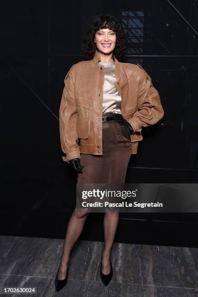 Shalom Harlow attends the Saint Laurent Womenswear Spring/Summer 2024 show as part of Paris Fashion Week on September 26, 2023 in Paris, France.