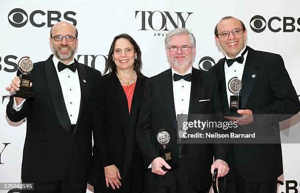Writer Christopher Durang , winner of Best Play for 'Vanya and Sonia and Masha and Spike' poses in the press room during the 67th Annual Tony Awards...