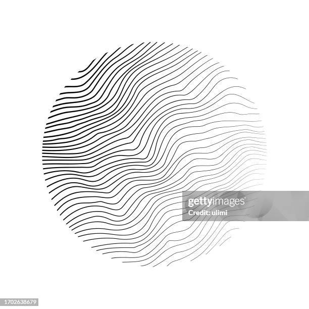 ilustrações de stock, clip art, desenhos animados e ícones de abstract wavy lines - escala de cinzentos