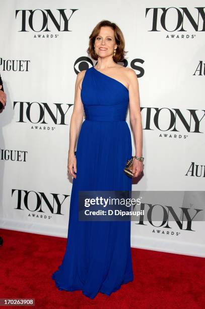 Sigourney Weaver attends the 67th Annual Tony Awards at Radio City Music Hall on June 9, 2013 in New York City.