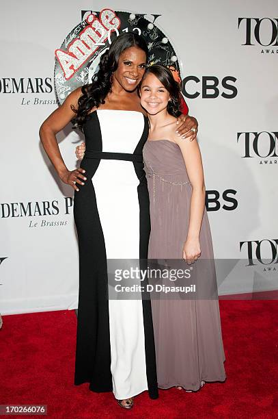 Audra McDonald and Zoe Madeline Donovan attend the 67th Annual Tony Awards at Radio City Music Hall on June 9, 2013 in New York City.