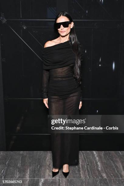 Demi Moore attends the Saint Laurent Womenswear Spring/Summer 2024 show as part of Paris Fashion Week on September 26, 2023 in Paris, France.