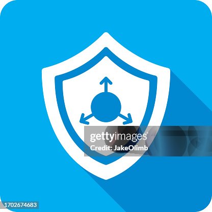 Shield Three Dimensional Cursor Icon Silhouette Shield Three Dimensional Cursor Icon Silhouette