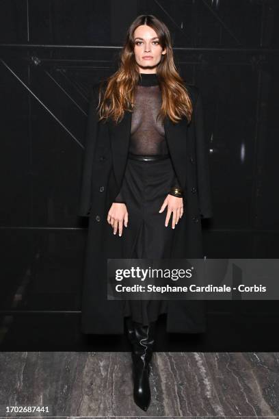 Emma Mackey attends the Saint Laurent Womenswear Spring/Summer 2024 show as part of Paris Fashion Week on September 26, 2023 in Paris, France.