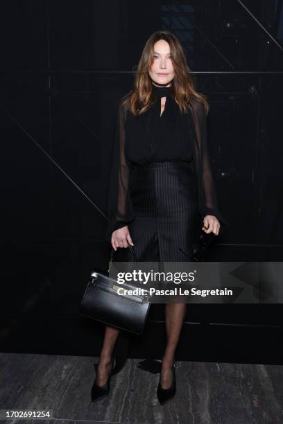 Carla Bruni attends the Saint Laurent Womenswear Spring/Summer 2024 show as part of Paris Fashion Week on September 26, 2023 in Paris, France.