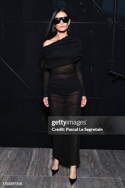 Demi Moore attends the Saint Laurent Womenswear Spring/Summer 2024 show as part of Paris Fashion Week on September 26, 2023 in Paris, France.