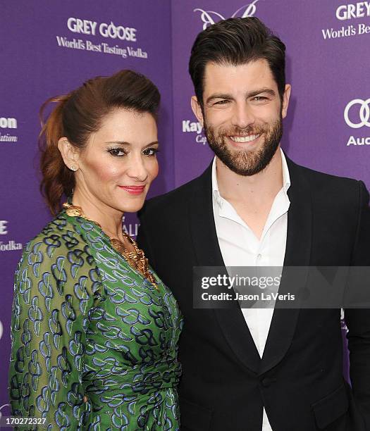 Actor Max Greenfield and wife Tess Sanchez attend the 12th annual Chrysalis Butterfly Ball on June 8, 2013 in Los Angeles, California.