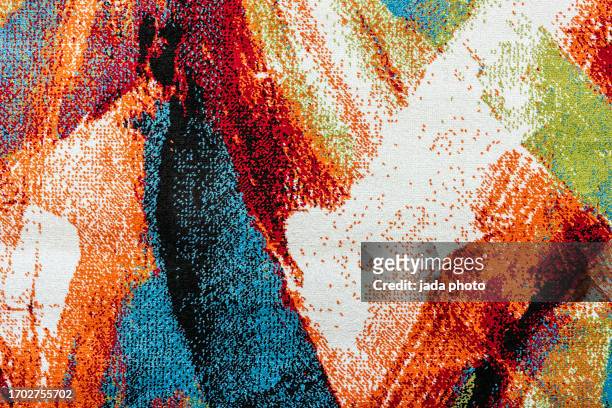 colorful carpet background with various motifs - tapijt stock pictures, royalty-free photos & images
