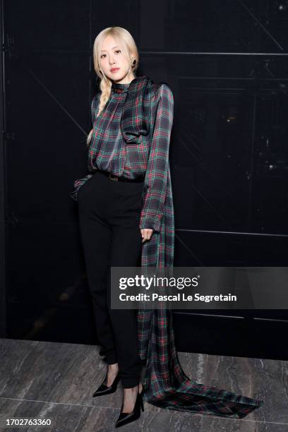 Rosé of South Korean girl group BLACKPINK attends the Saint Laurent Womenswear Spring/Summer 2024 show as part of Paris Fashion Week on September 26,...