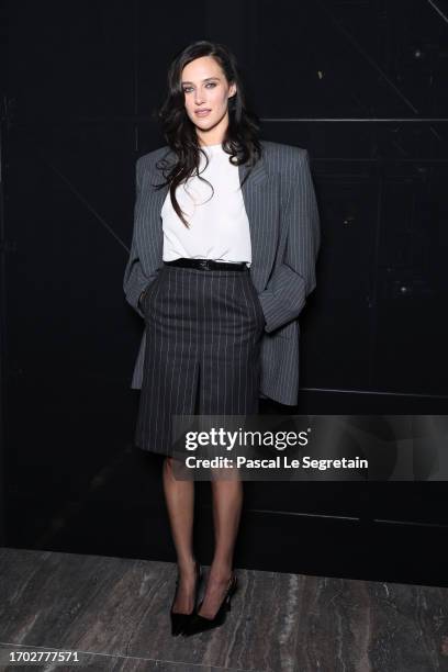 Guest attends the Saint Laurent Womenswear Spring/Summer 2024 show as part of Paris Fashion Week on September 26, 2023 in Paris, France.