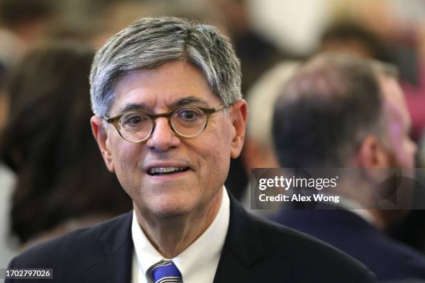 Ambassador to Israel nominee and former Secretary of the Treasury Jack Lew attends a portrait unveiling of former Secretary of State Hillary Clinton...