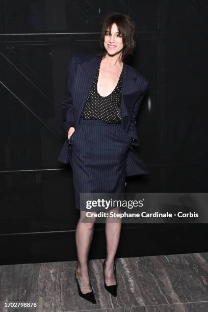 Charlotte Gainsbourg attends the Saint Laurent Womenswear Spring/Summer 2024 show as part of Paris Fashion Week on September 26, 2023 in Paris,...