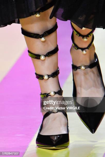 Model walks the runway during the Dior Ready to Wear Spring/Summer 2024 fashion show as part of the Paris Fashion Week on September 26, 2023 in...