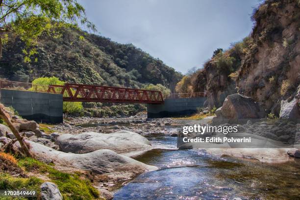 bridge over the river - catamarca stock pictures, royalty-free photos & images