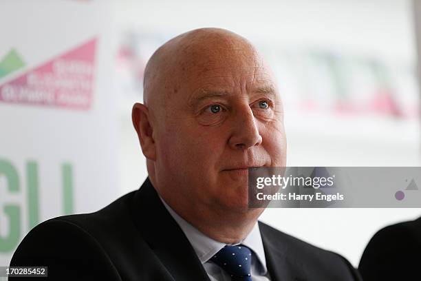 Phil Lane from GLL speaks during a press conference with boxing promoter Frank Warren at the London Legacy Development Corporation on June 10, 2013...