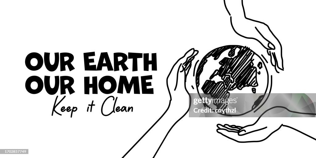 Eco Friendly Concept Hand Lettering Logo Design Environment Nature Save ...