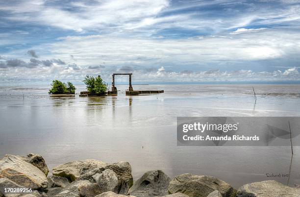 atlantic coast at mon repos, guyana - guyana stock-fotos und bilder