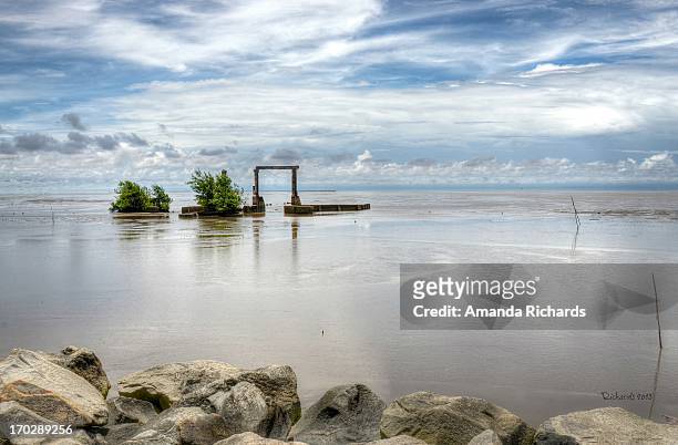 atlantic coast at mon repos, guyana - guyana stock pictures, royalty-free photos & images