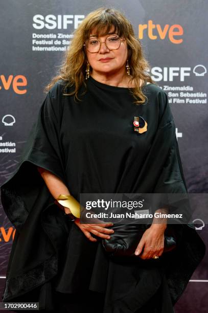 Isabel Coixet attends the 'Un Amor' premiere during the 71st San Sebastian International Film Festival at Kursaal on September 26, 2023 in San...