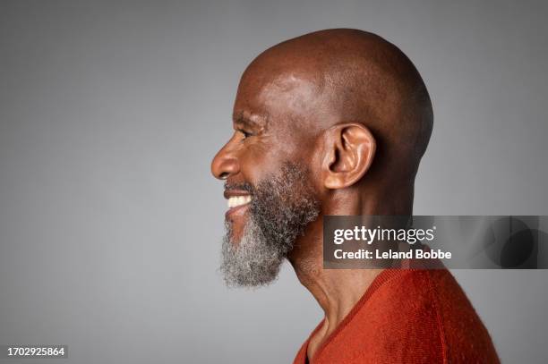 studio portrait of middle aged african american man - handsome middle aged man stock pictures, royalty-free photos & images