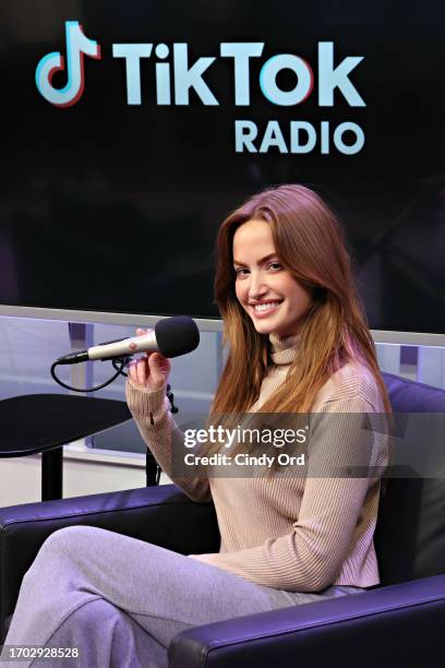 Haley Kalil visits the SiriusXM Studios on September 26, 2023 in New York City.