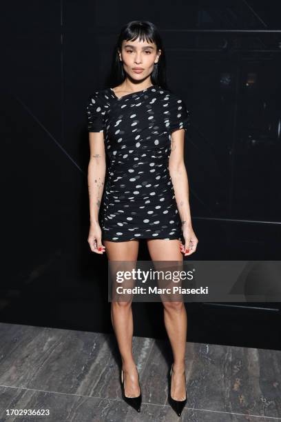 Zoe Kravitz attends the Saint Laurent Womenswear Spring/Summer 2024 show as part of Paris Fashion Week on September 26, 2023 in Paris, France.