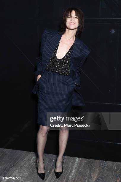 Charlotte Gainsbourg attends the Saint Laurent Womenswear Spring/Summer 2024 show as part of Paris Fashion Week on September 26, 2023 in Paris,...