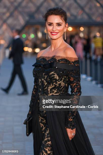 Penelope Cruz attends the Lancome X Louvre photocall as part of Paris Fashion Week on September 26, 2023 in Paris, France.