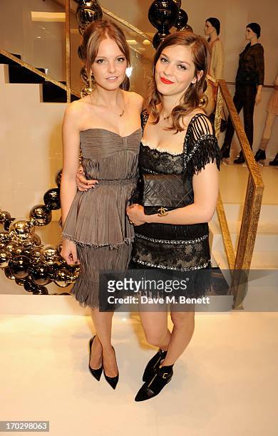 Laura Hayden and Amber Anderson attend a private view of the new CHANEL flagship boutique on New Bond Street on June 10, 2013 in London, England.