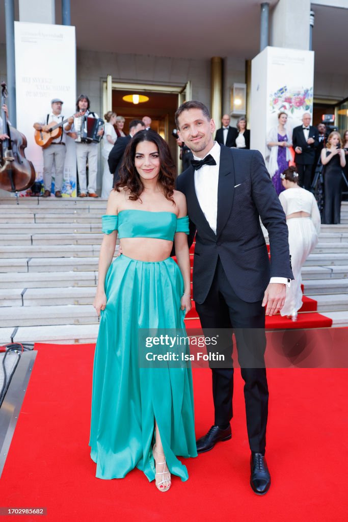 Opera Soccer German actress Lilli Hollunder and German soccer player Rene Adler ...