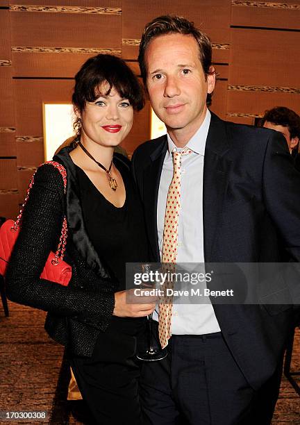 Jasmine Guinness and Gawain Rainey attend a private view of the new CHANEL flagship boutique on New Bond Street on June 10, 2013 in London, England.