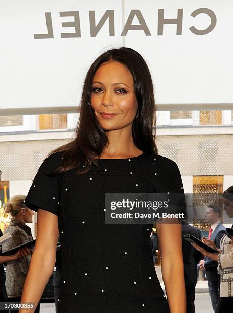 Thandie Newton attends a private view of the new CHANEL flagship boutique on New Bond Street on June 10, 2013 in London, England.