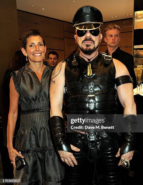 Chanel Global CEO Maureen Chiquet and Peter Marino attend a private view of the new CHANEL flagship boutique on New Bond Street on June 10, 2013 in...