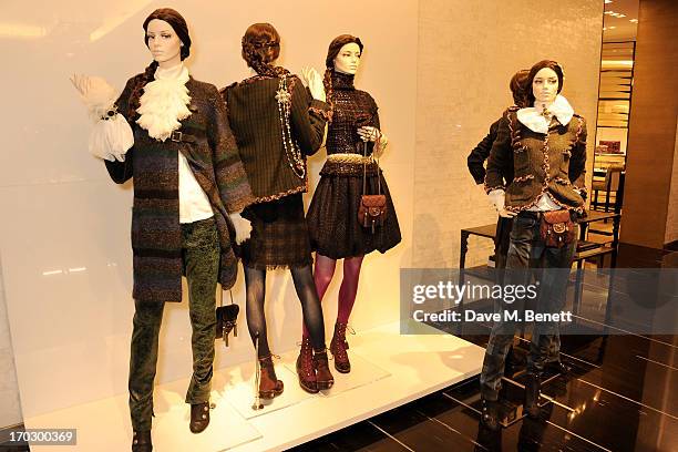 General view of the atmosphere at a private view of the new CHANEL flagship boutique on New Bond Street on June 10, 2013 in London, England.
