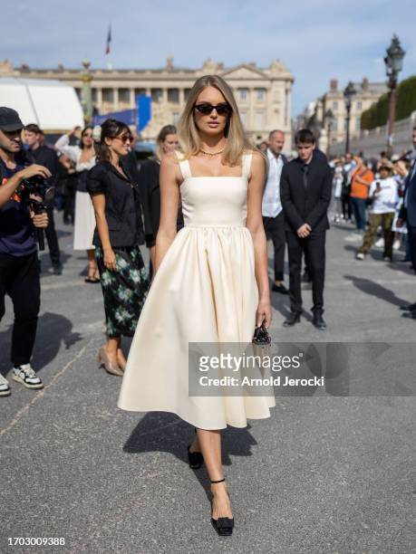 Romee Strijd attends the Christian Dior Womenswear Spring/Summer 2024 show as part of Paris Fashion Week on September 26, 2023 in Paris, France.