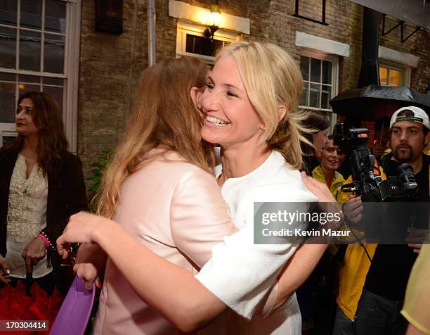 Stella McCartney and Cameron Diaz attend the Stella McCartney Spring 2014 Collection Presentation at West 10th Street on June 10, 2013 in New York...