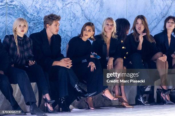 Rosé, Austin Butler, Hailey Bieber, Kate Moss, Emmanuelle Alt, Carla Bruni Sarkozy and Charlotte Gainsbourg attend the Saint Laurent Womenswear...