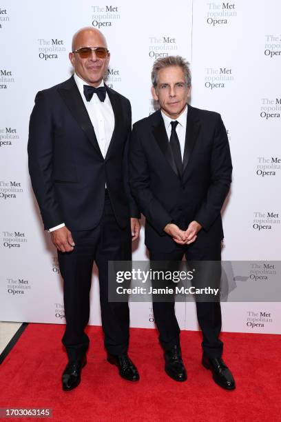 Mark Subias and Ben Stiller attend the opening night gala of Metropolitan Opera's "Dead Man Walking" at Lincoln Center on September 26, 2023 in New...