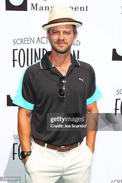 Carmine Giovinazzo arrives to the Screen Actors Guild Foundation's 4th annual Los Angeles golf classic at Lakeside Golf Club on June 10, 2013 in...