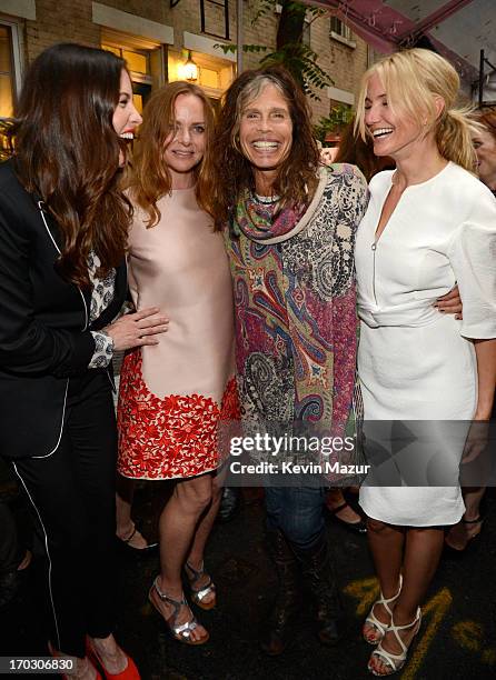 Liv Tyler, Stella McCartney, Steven Tyler and Cameron Diaz attend the Stella McCartney Spring 2014 Collection Presentation at West 10th Street on...