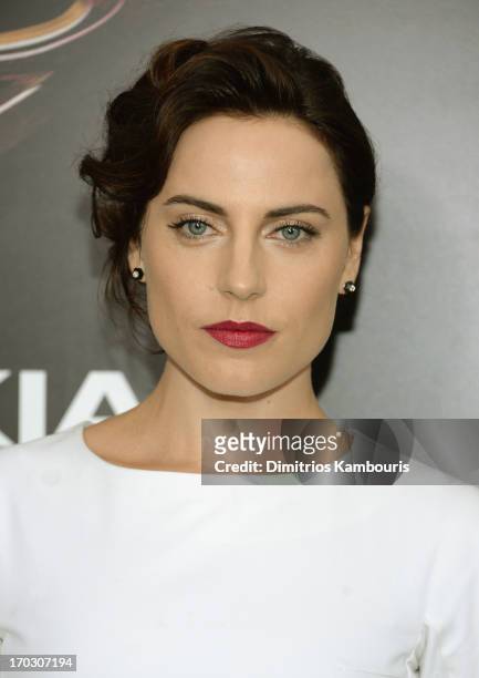 Actress Antje Traue attends the "Man Of Steel" world premiere at Alice Tully Hall at Lincoln Center on June 10, 2013 in New York City.