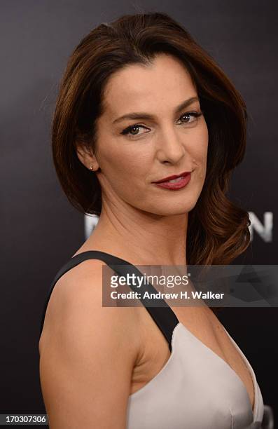 Actress Ayelet Zurer attends the "Man Of Steel" world premiere at Alice Tully Hall at Lincoln Center on June 10, 2013 in New York City.