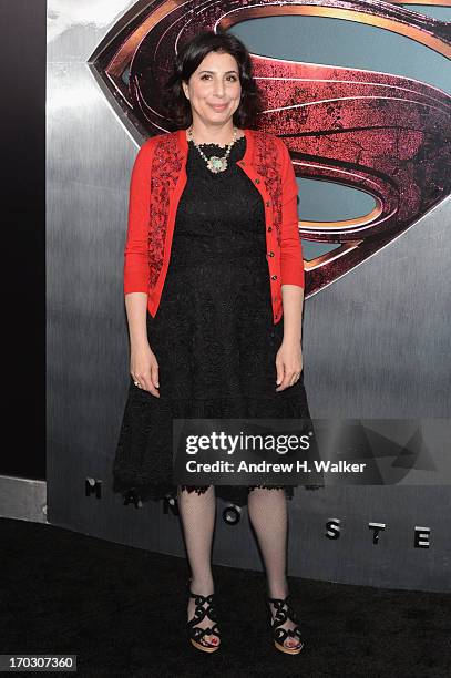 Warner Bros. President of Worldwide Marketing Sue Kroll attends the "Man Of Steel" world premiere at Alice Tully Hall at Lincoln Center on June 10,...