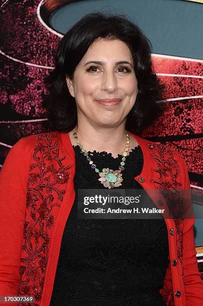 Warner Bros. President of Worldwide Marketing Sue Kroll attends the "Man Of Steel" world premiere at Alice Tully Hall at Lincoln Center on June 10,...