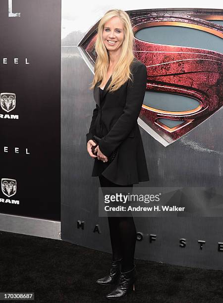 President of DC Comics Diane Nelson attends the "Man Of Steel" world premiere at Alice Tully Hall at Lincoln Center on June 10, 2013 in New York City.
