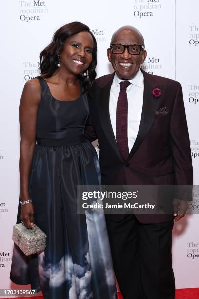 Deborah Roberts and Al Roker attend the opening night gala of Metropolitan Opera's "Dead Man Walking" at Lincoln Center on September 26, 2023 in New...