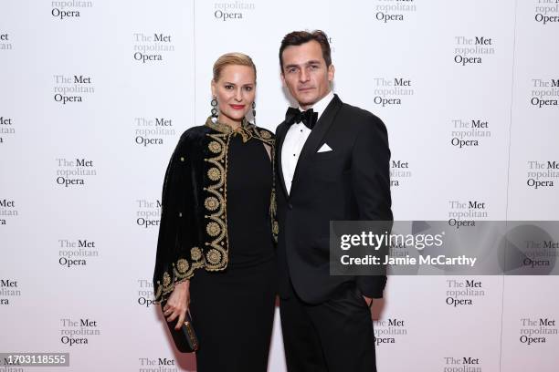 Aimee Mullins and Rupert Friend attend the opening night gala of Metropolitan Opera's "Dead Man Walking" at Lincoln Center on September 26, 2023 in...